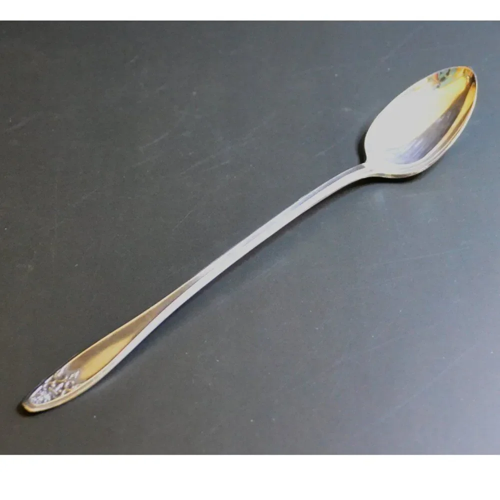 Vintage International Silver Lady Doris Silver Plate Ice Teaspoons Art Deco